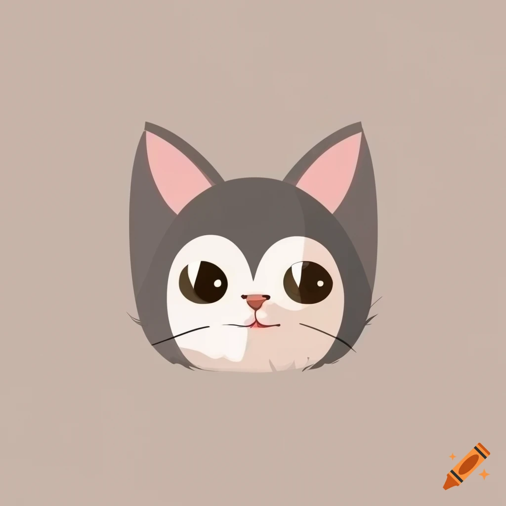 Minimalist design with cat on solid background with subtle pattern