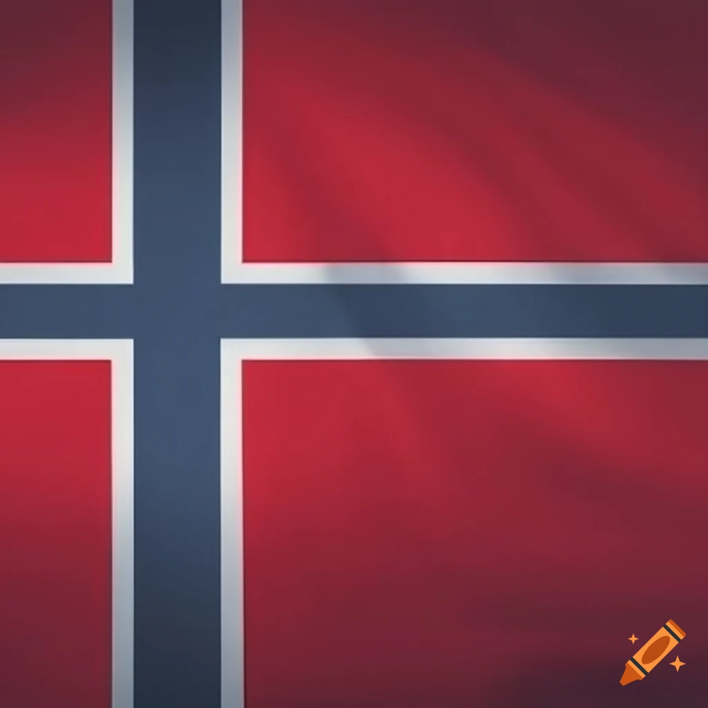 Norwegian flag with elegant Scandinavian design