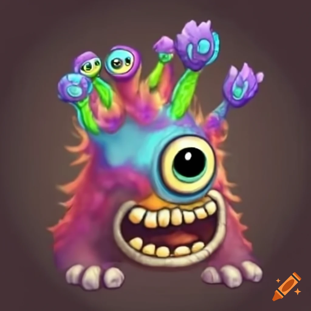 My Singing Monsters in a Cubist style