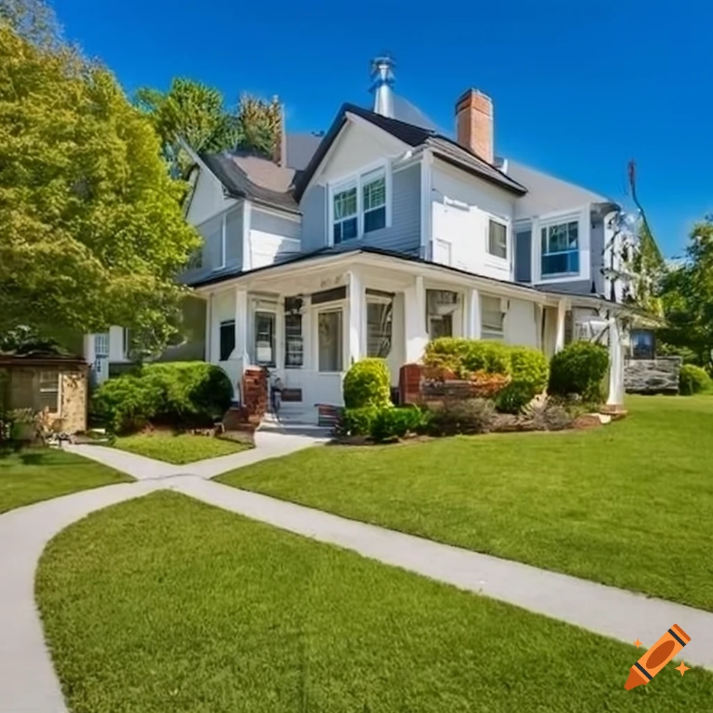 Idyllic suburban street with well-maintained family homes