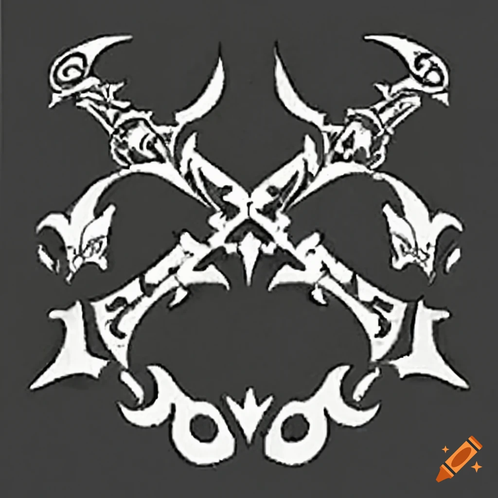 Cursive typography logo with tribal-esque elegant font saying 'dagger' in Final Fantasy style