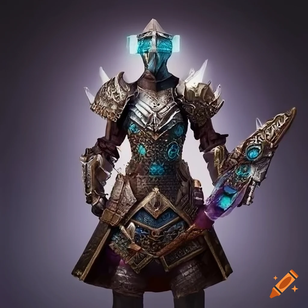 Ancient stone rock crystal armor