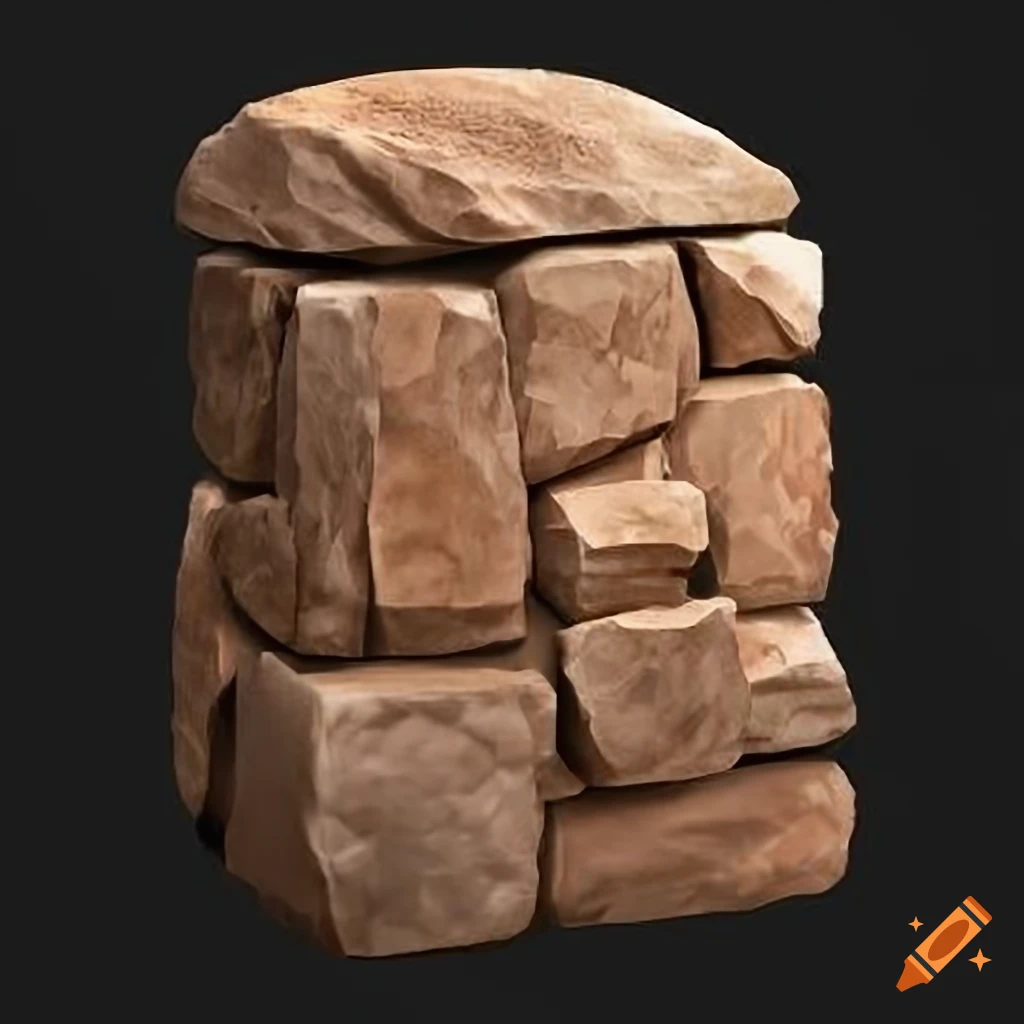 Light brown stone block texture in smooth finish