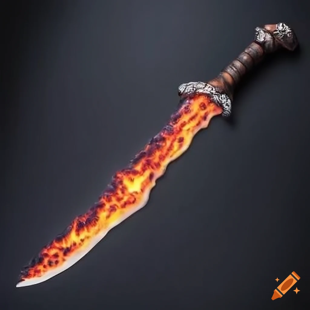 Lava sword on Craiyon