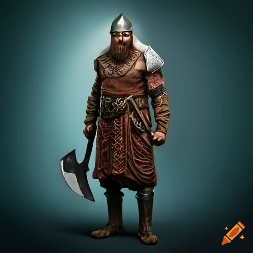 Viking warrior holding an axe