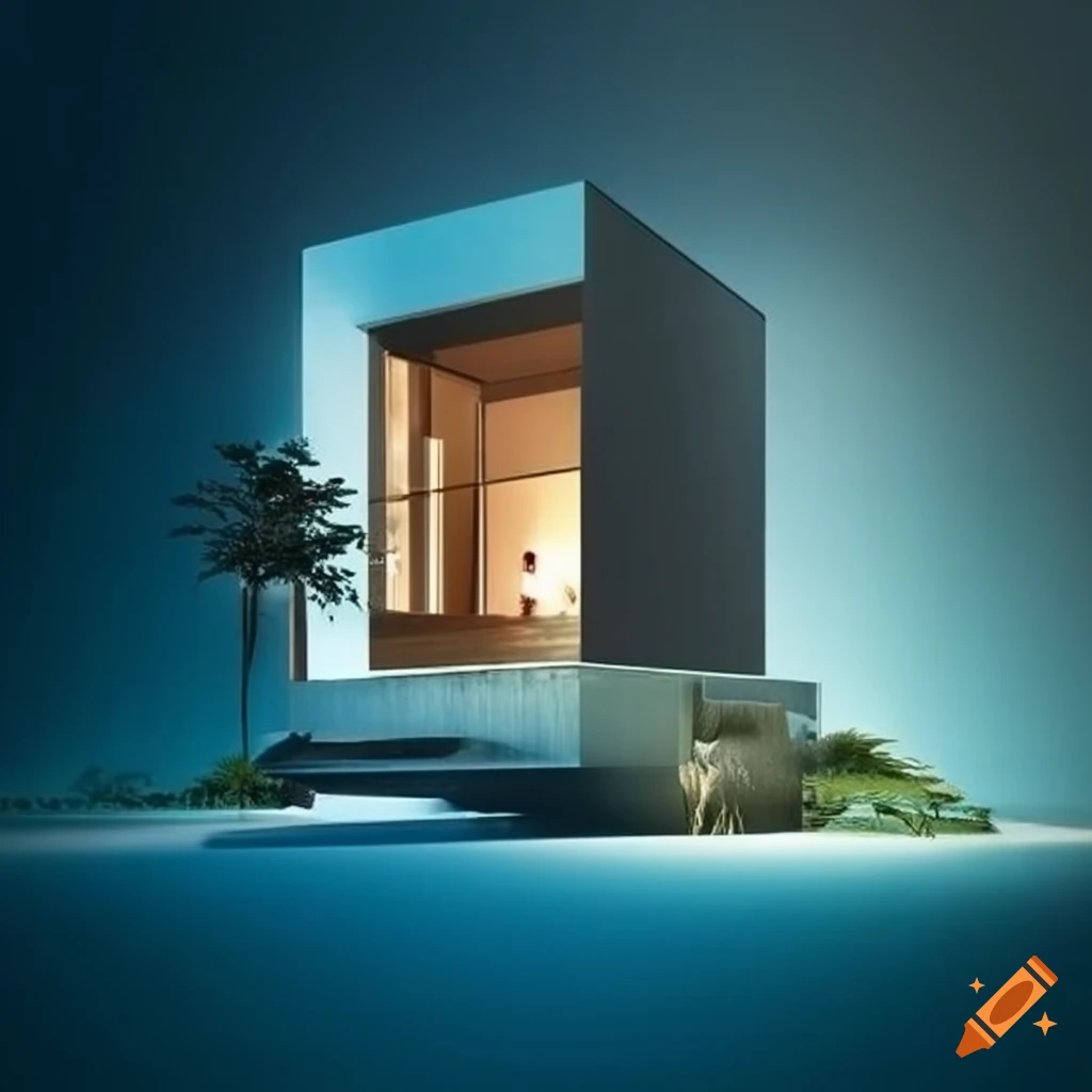 Modern house design promoting 10% discount offer