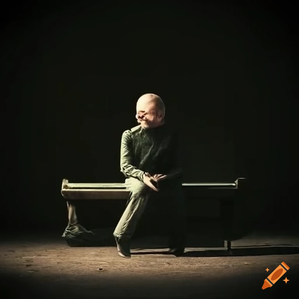 Man deep in thought sitting on a park bench