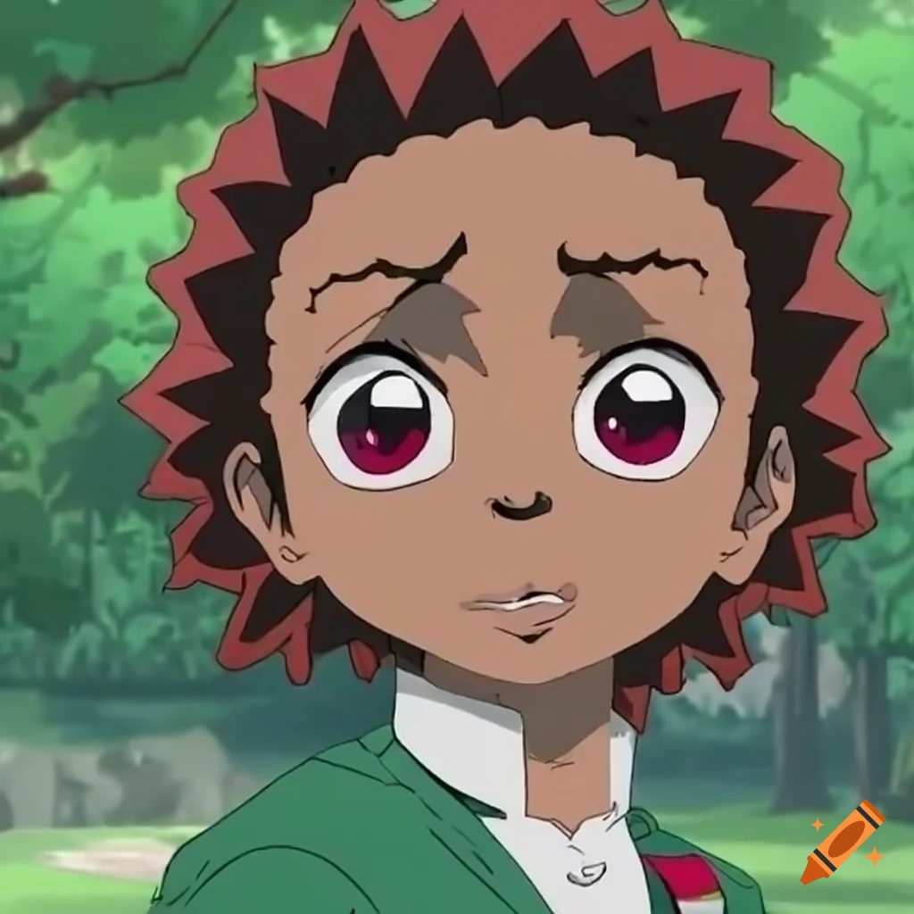Character in Boondocks style and another in Family Guy style