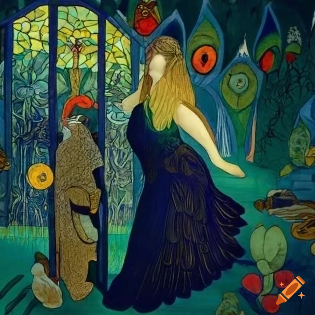 Illustration of a mystical Curandera Raven and elegant Mother Goose