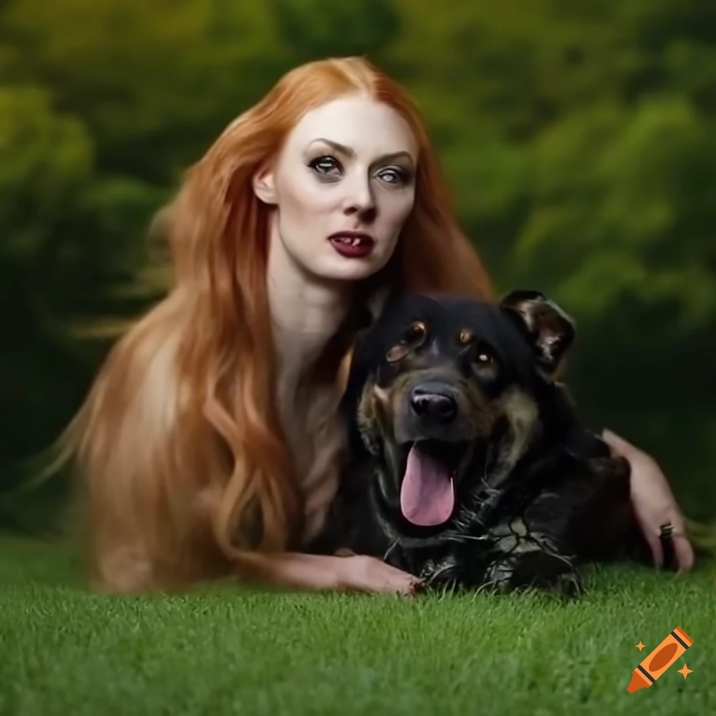 Transformation of Deborah Ann Woll into a dog after angering a witch
