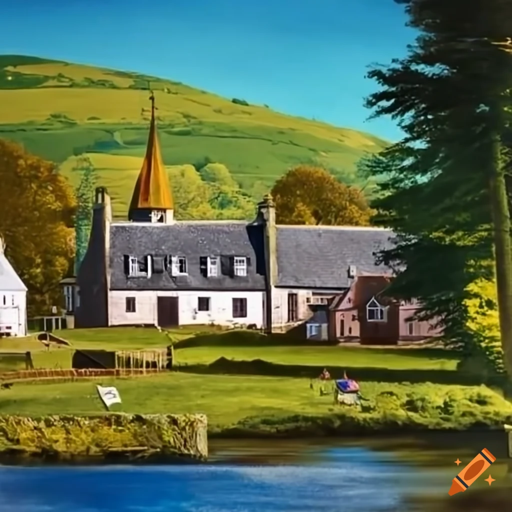Scottish village centre bulletin board