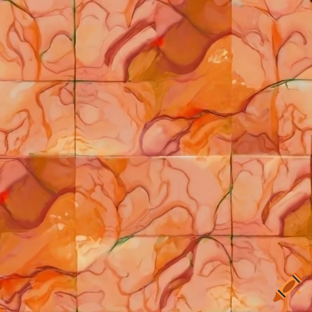 Seamless tile orange marble pattern