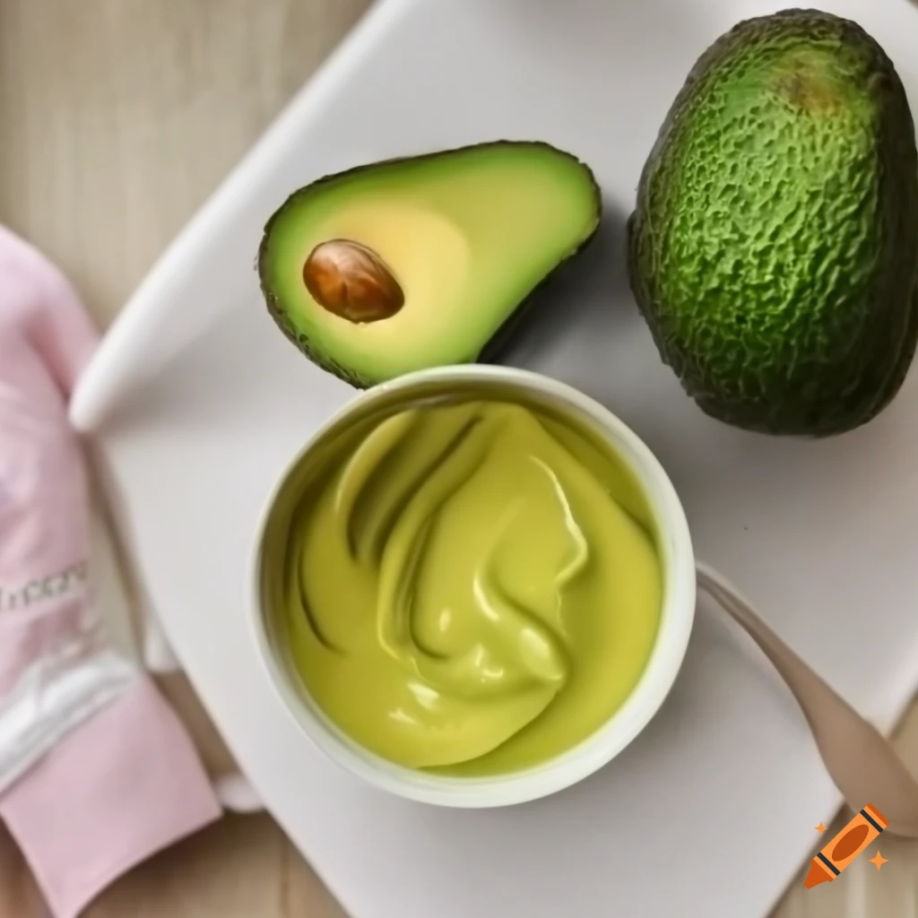 Preparing a natural hair mask with avocado and yogurt for beauty DIY