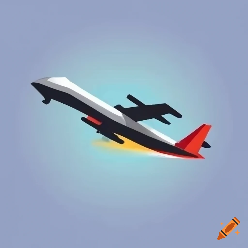Fast cargo plane flying with speed icon