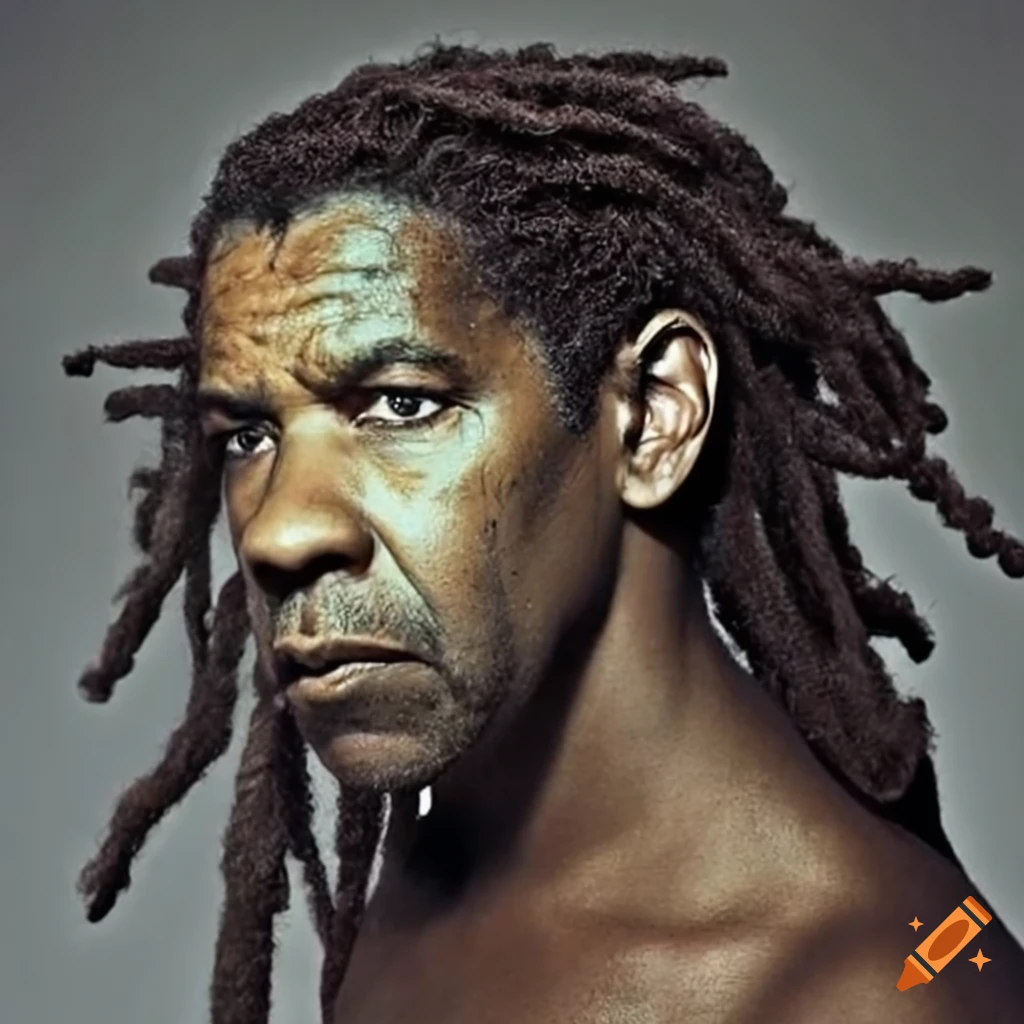 Denzel Washington with dreadlocks on Craiyon