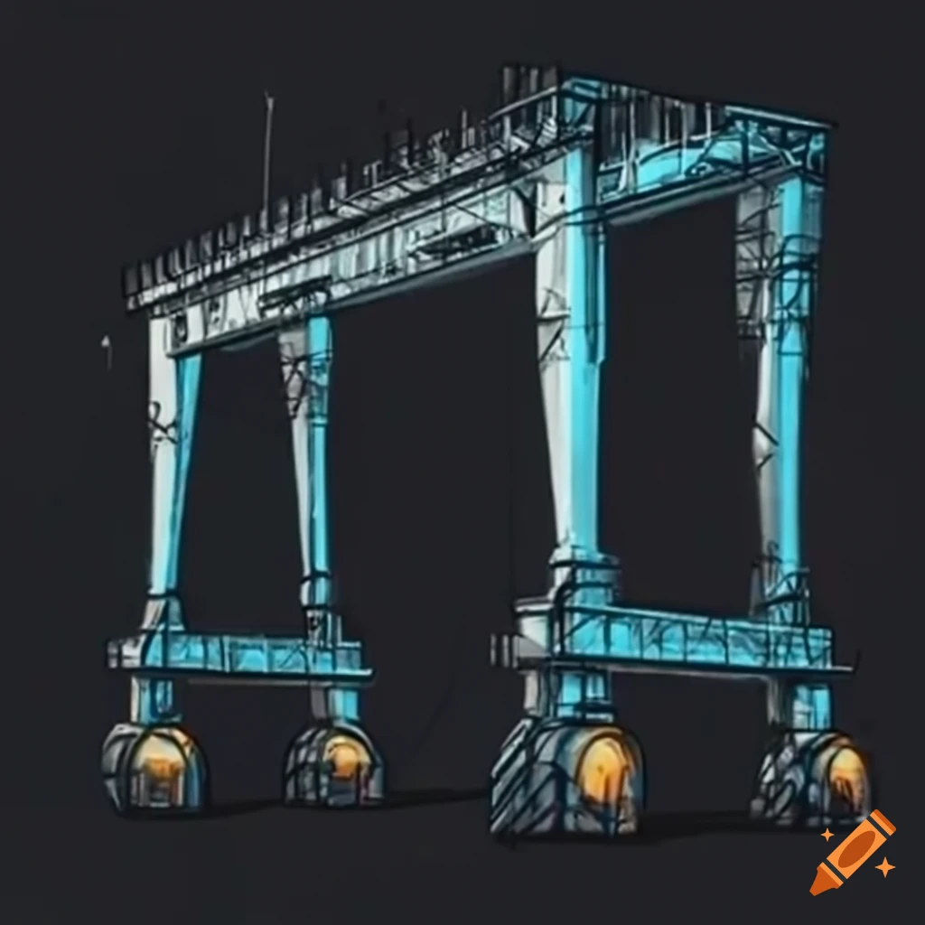 Rubber tire gantry crane in container port