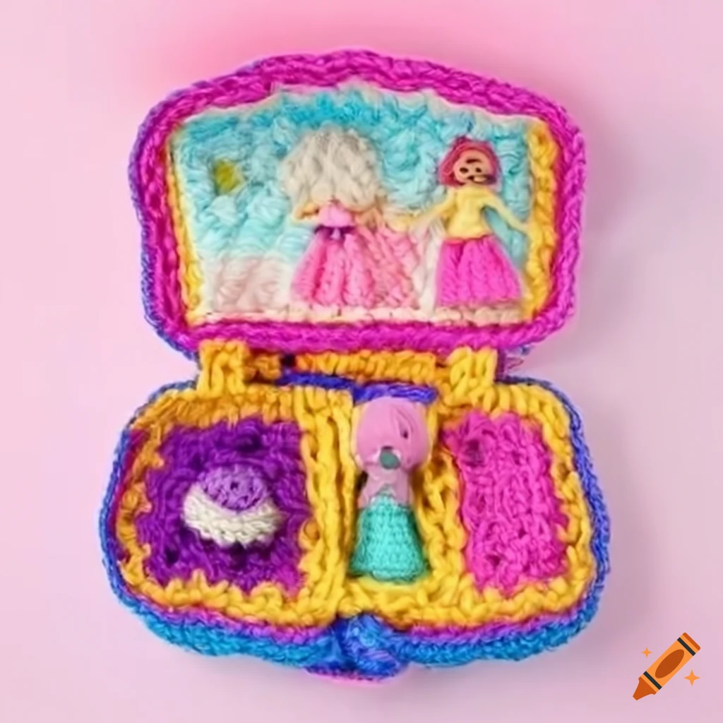 Crochet Polly Pocket compact
