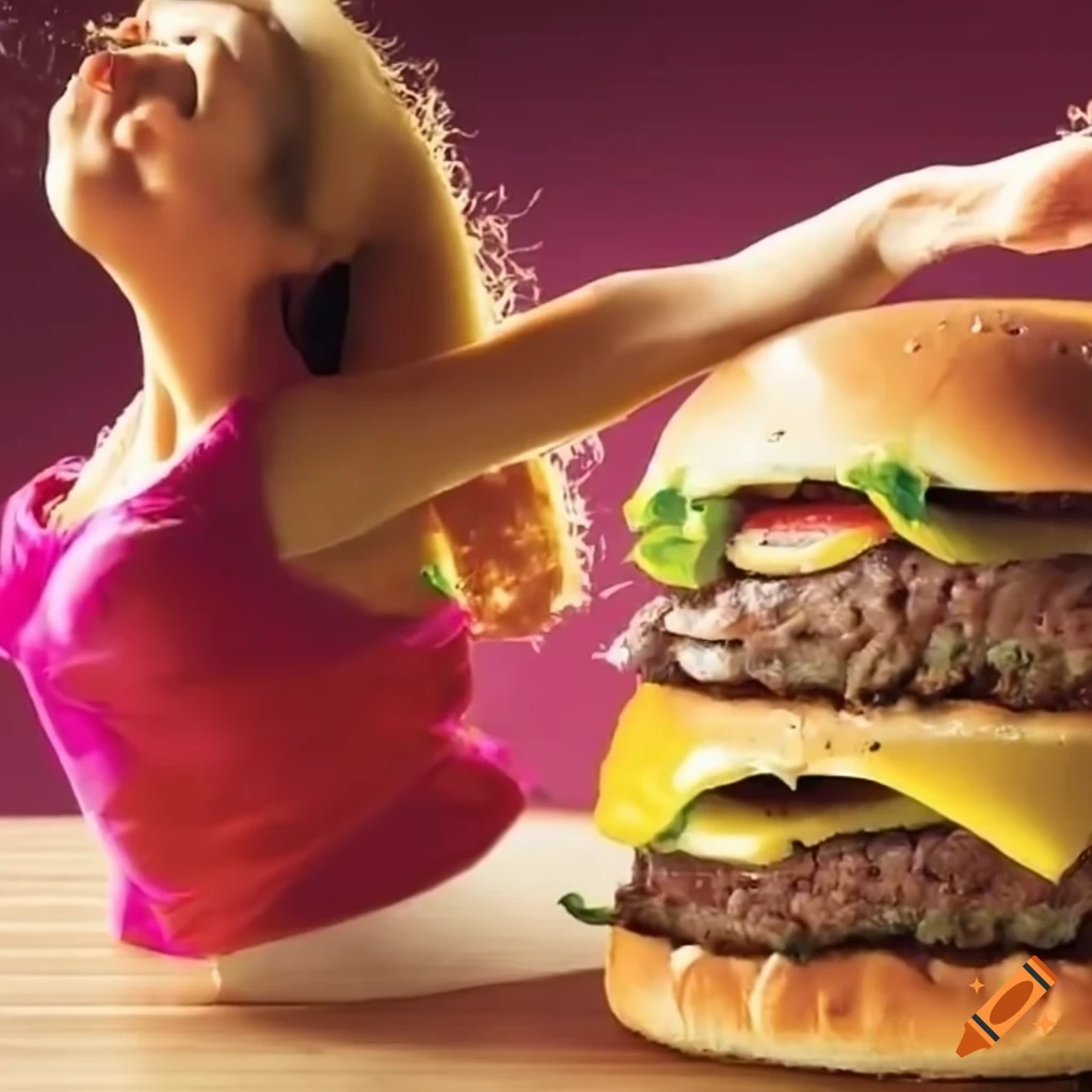 Dancing salsa in a cheeseburger