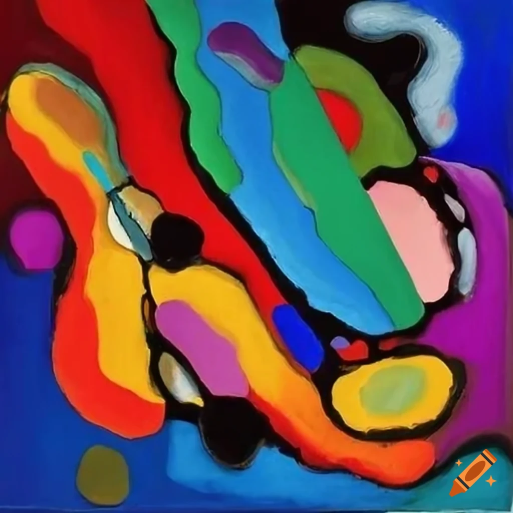 Colorful painting of divorcing parents facing opposite directions