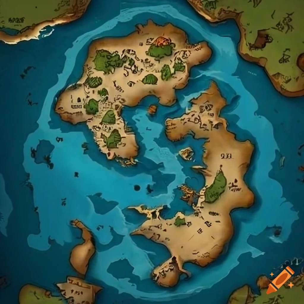 Fantasy world map