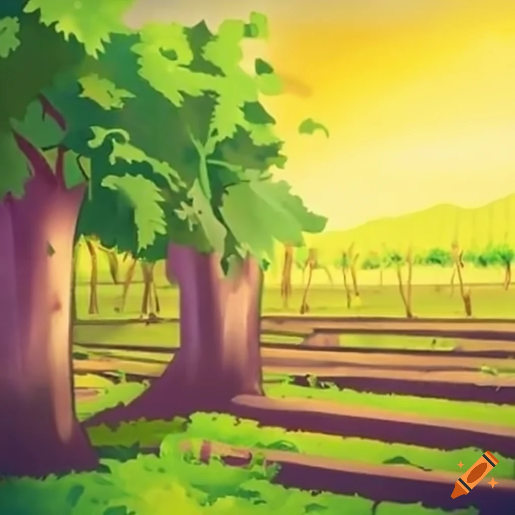 Sunny vineyard with ripe grapes on lush grapevines