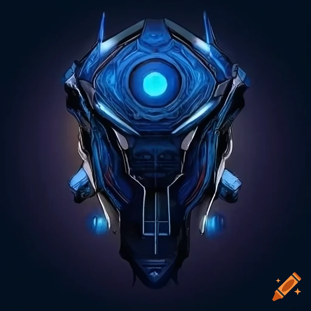 Sci-fi racing insignia in dark blue colors
