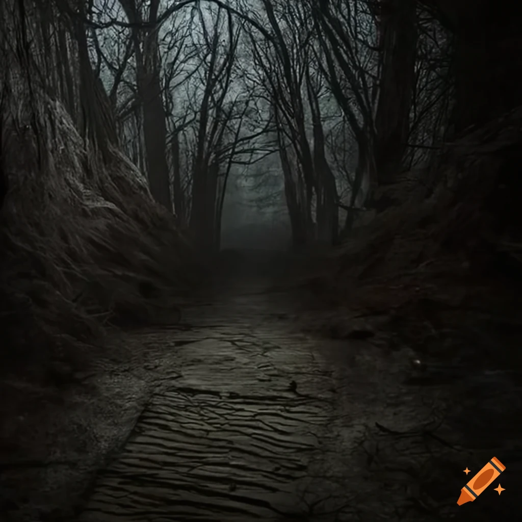 Misty and eerie scene reminiscent of Silent Hill