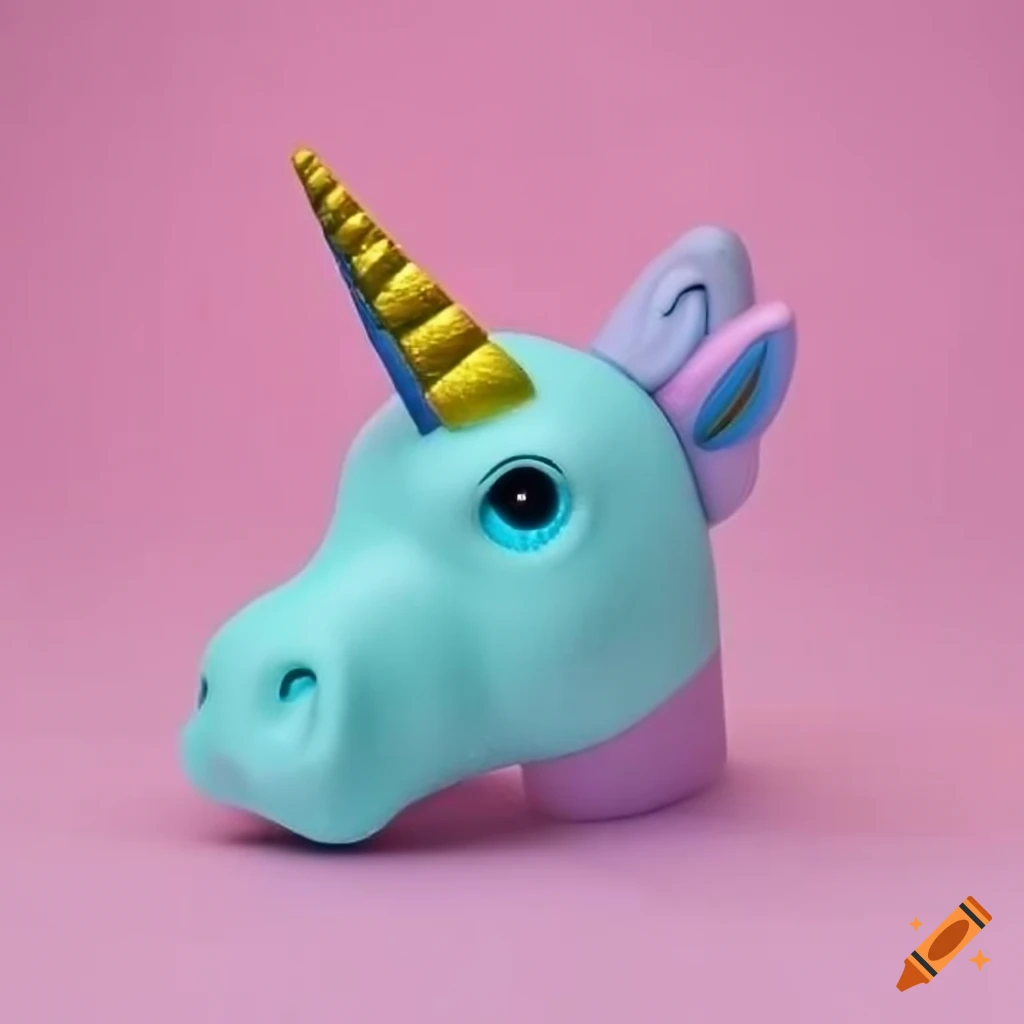 Silicone toy unicorn head