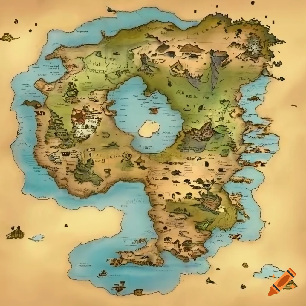 Fantasy world map