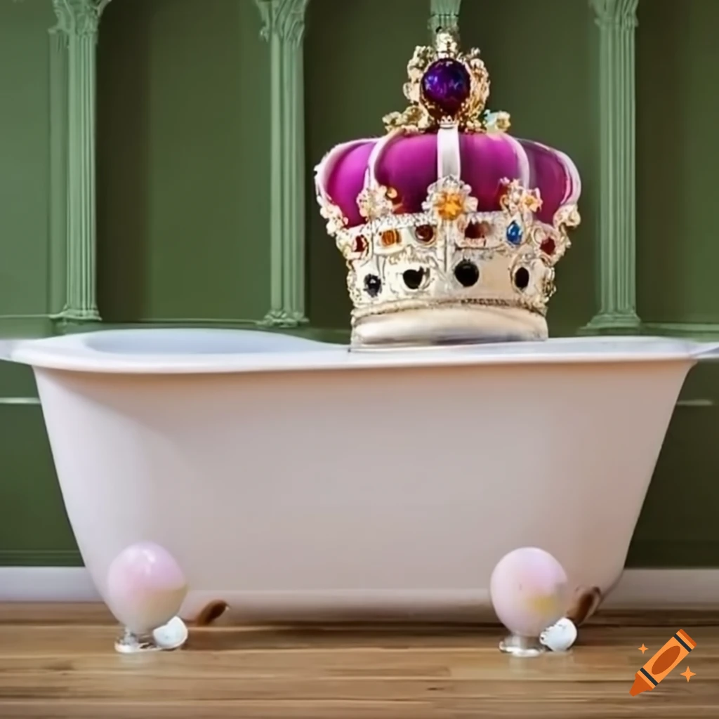 Bubble bath outside of Buckingham Palace
