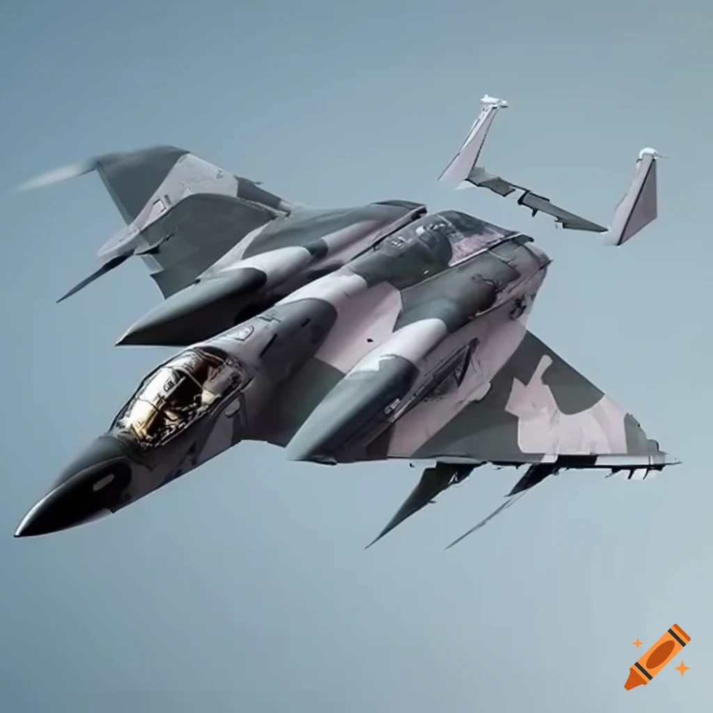 4th generation combat aircraft in gray camouflage