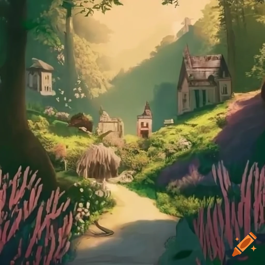 Cottagecore landscapes inspired by Little Women 2019 movie with Ghibli vibes