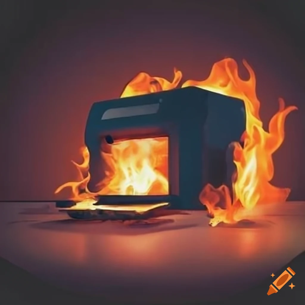 Printer on fire