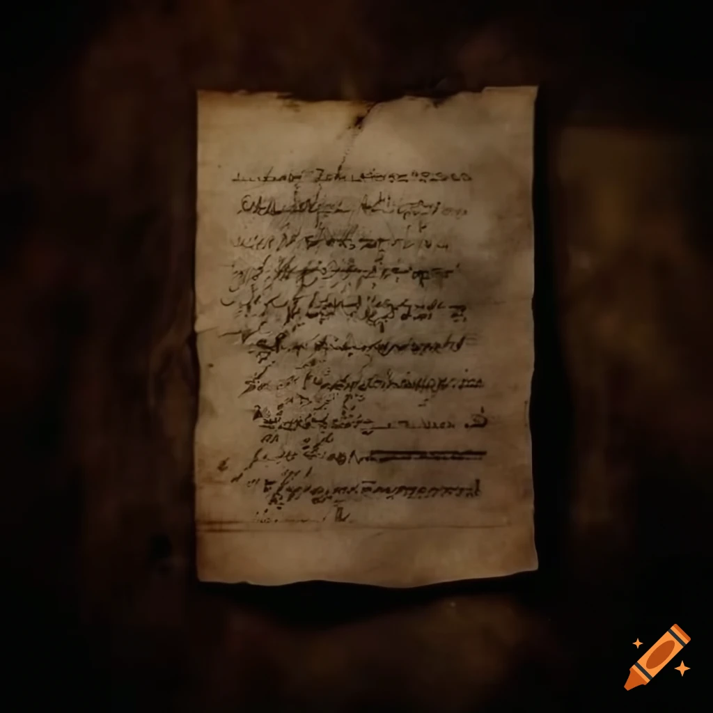 Vintage essay on a piece of paper
