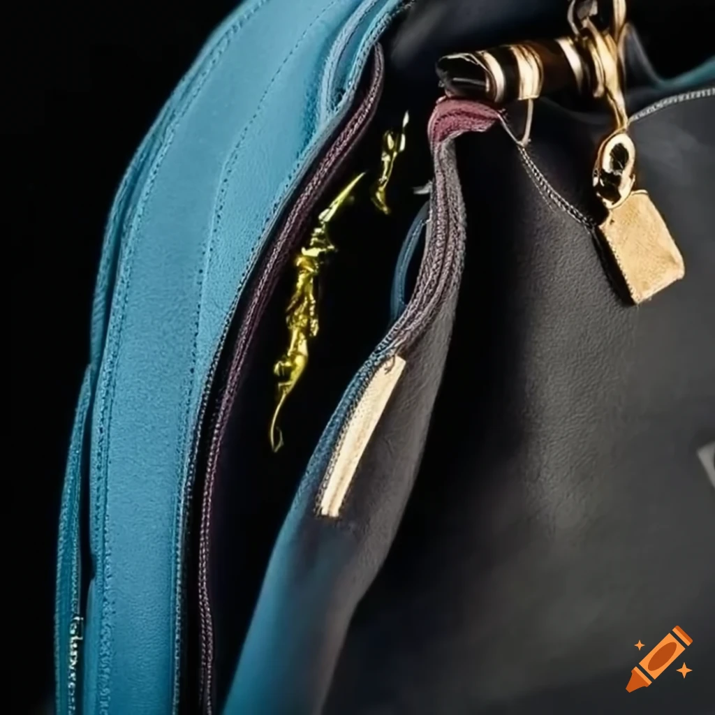 Model holding a Luxora-branded bag in a stylish photoshoot