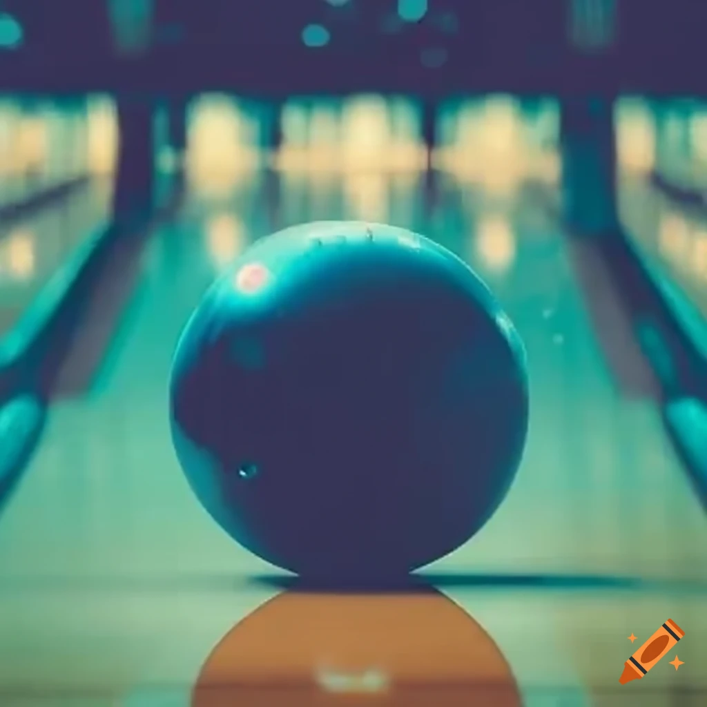 Bowling ball rolling down the alley