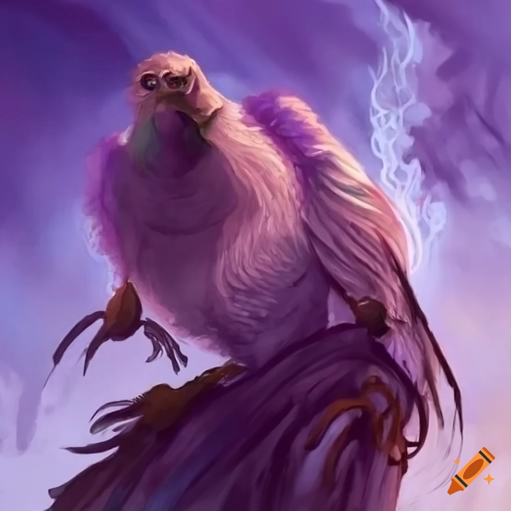 Norse deity with crows and thunderbolts