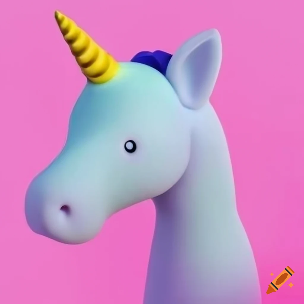 Silicone toy unicorn head