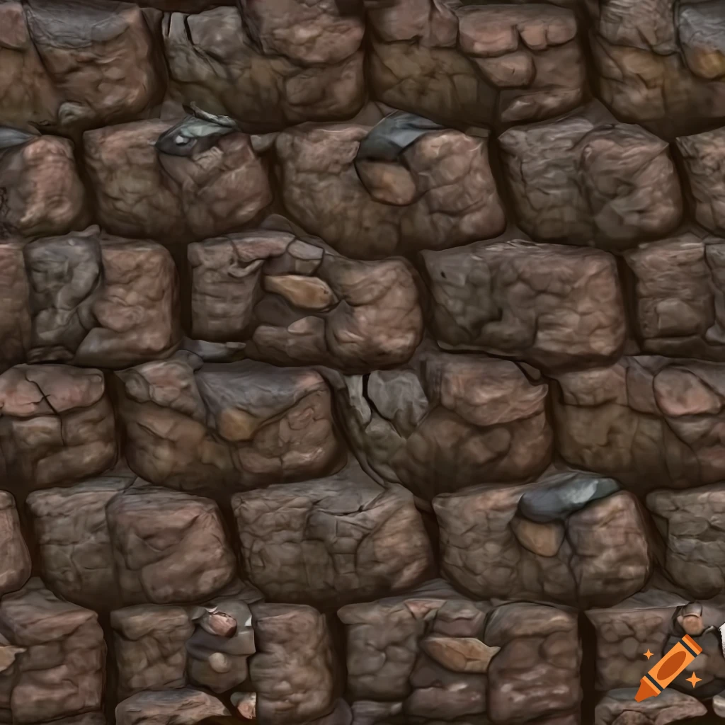 Rock wall texture for video game inspired by Ghibli style