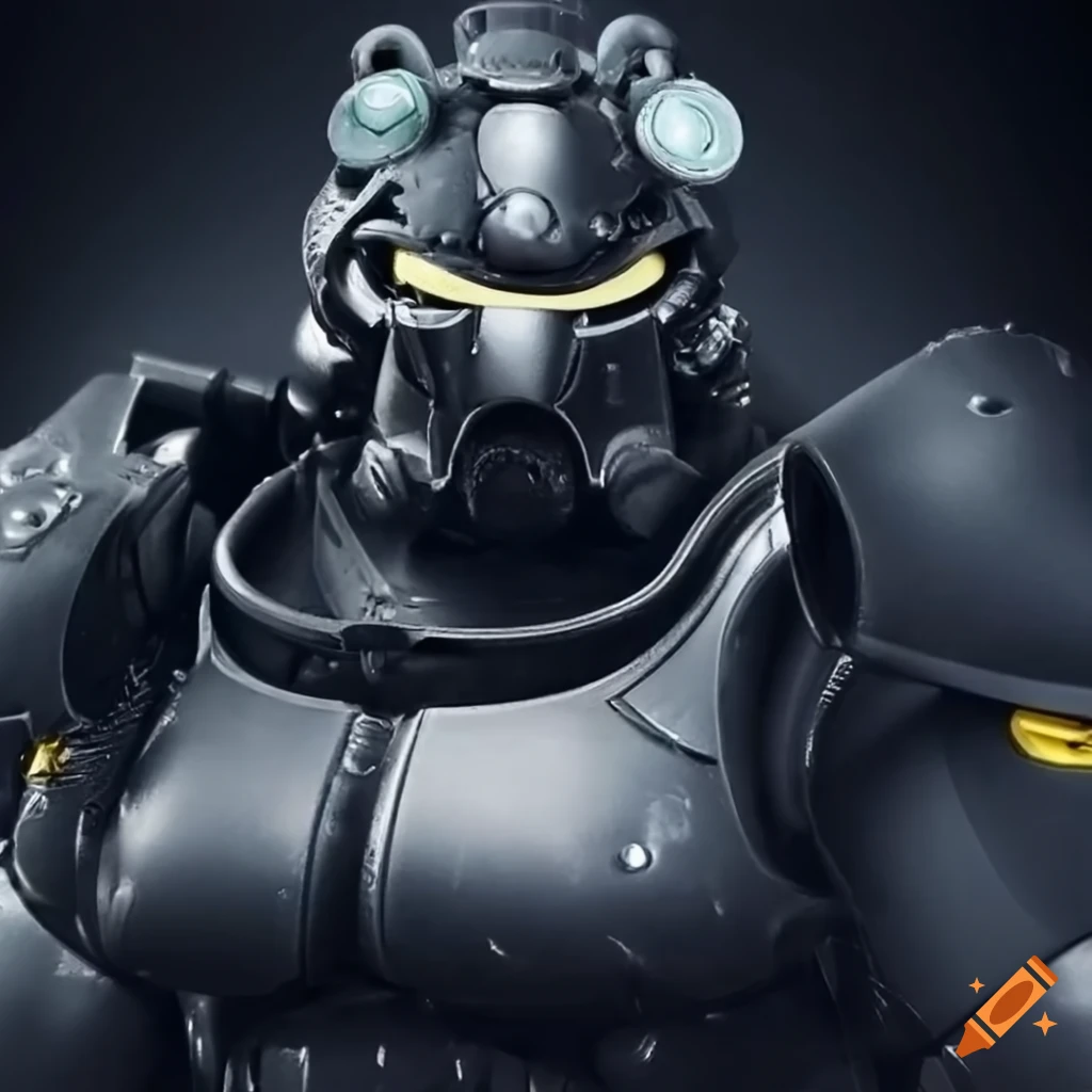 Heroic figure in T-60 power armor inspired by the Brotherhood of Steel