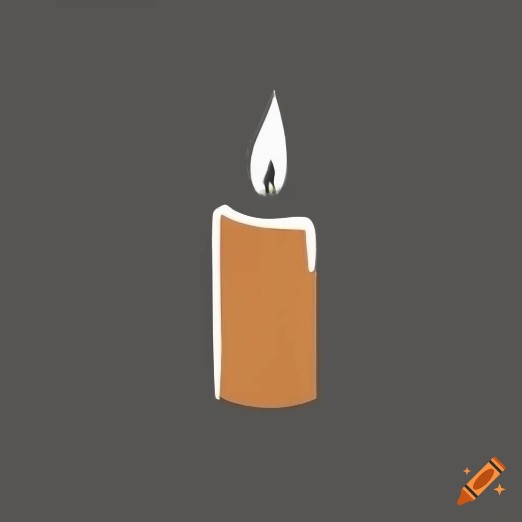 Minimalist dark candle logo design