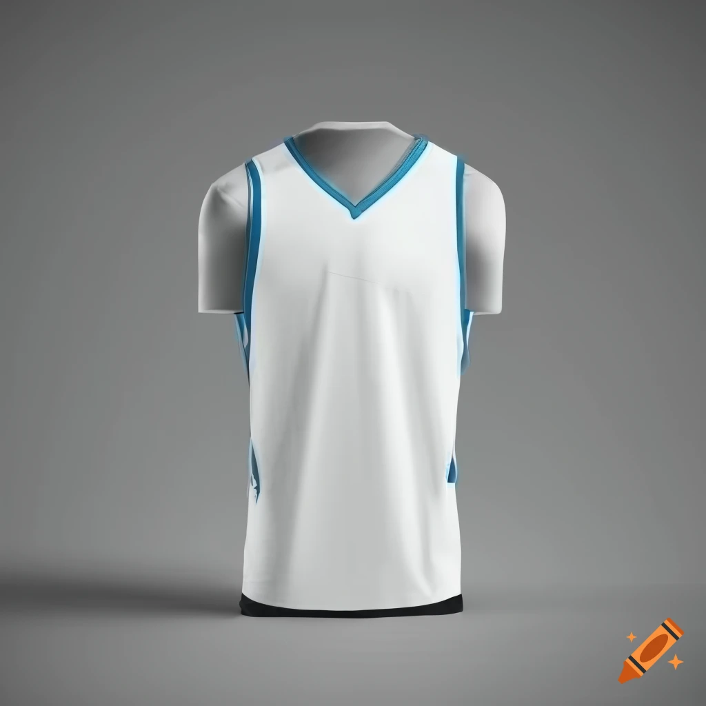 White basketball jersey mockup