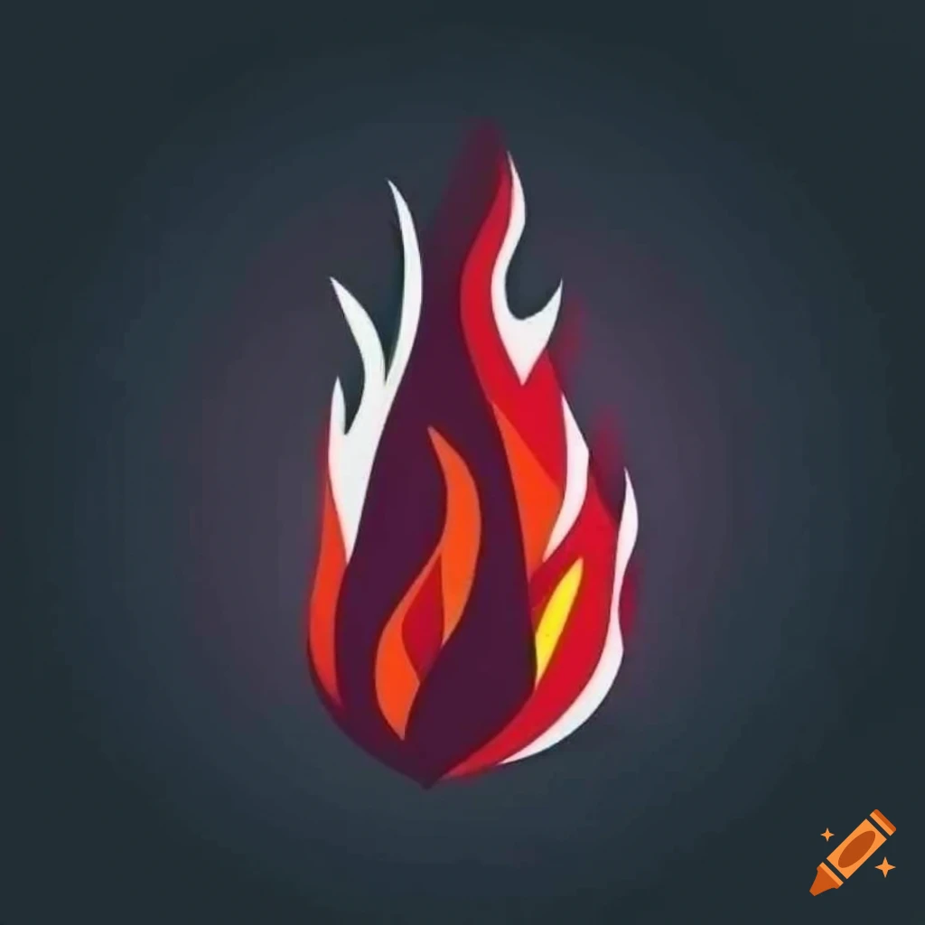 Motorcycle with flames for a logo