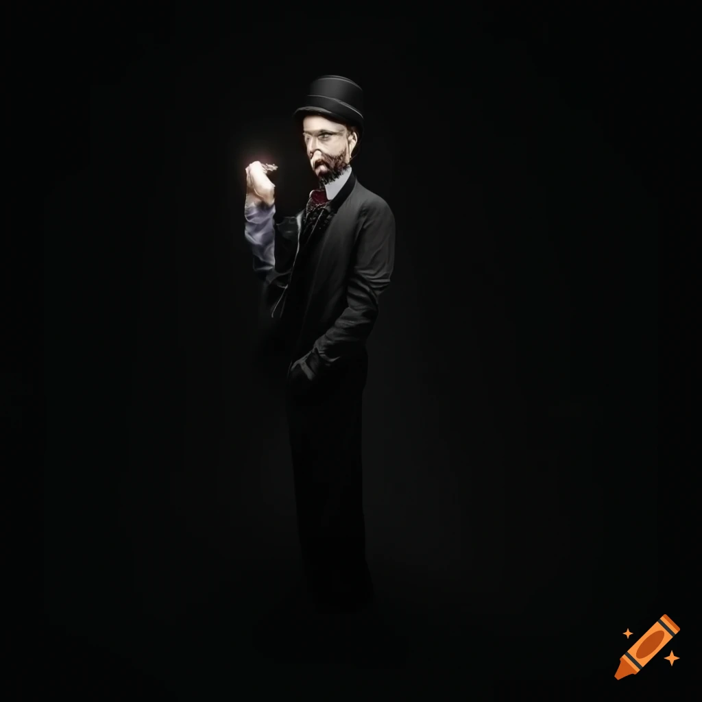 Magician stylish vibe on a black background