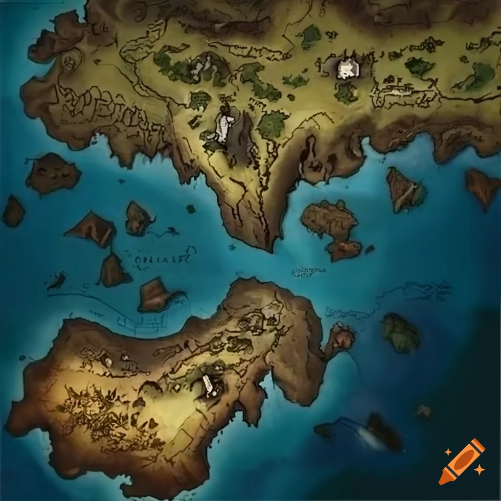 Fantasy atlas map