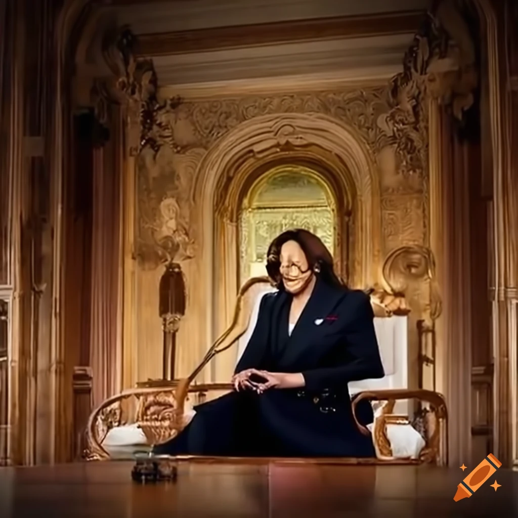 Kamala Harris transforming into a noodle in a dream world
