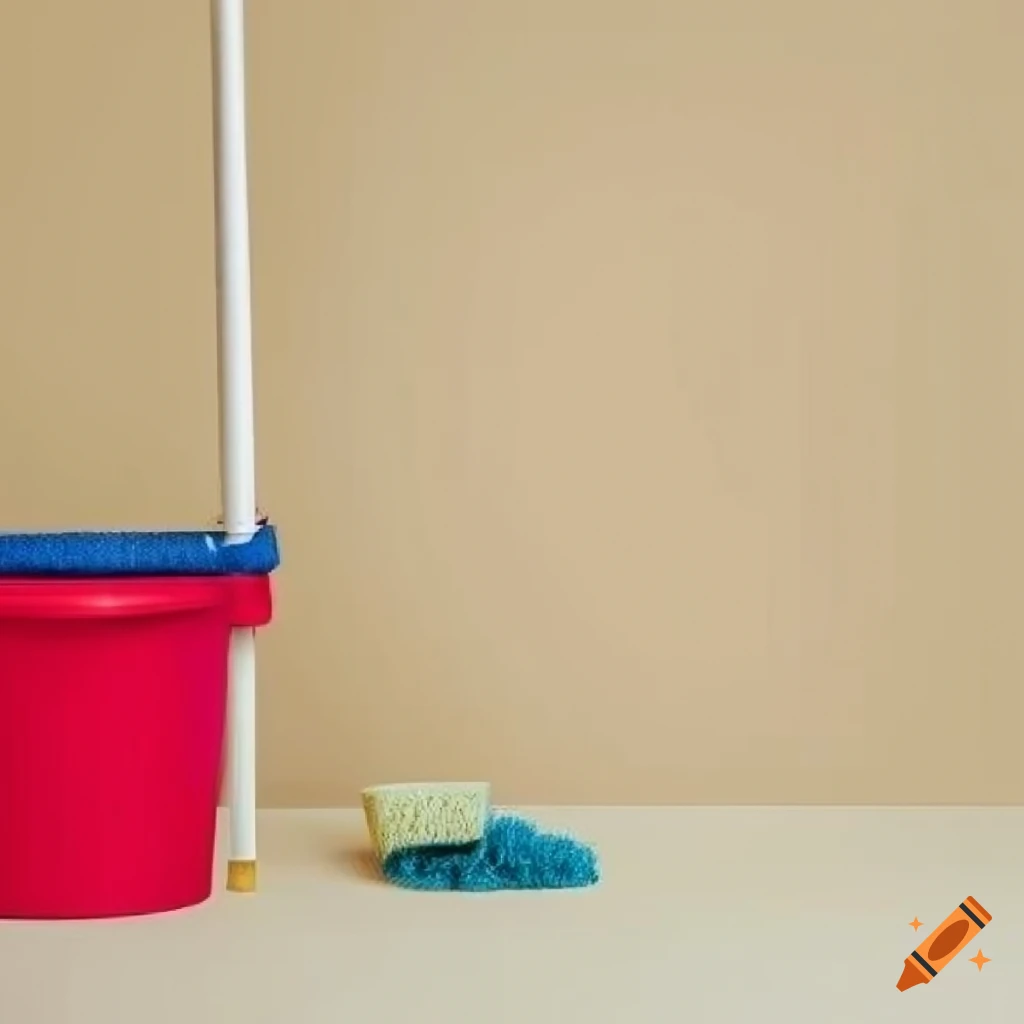 Clean and modern poster background with cleaning supplies