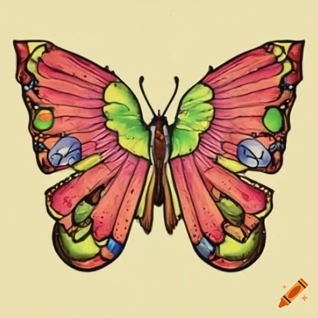 Three butterflies from an old alchemy manuscript