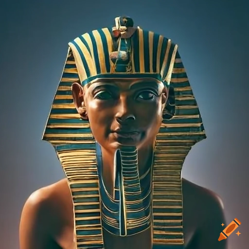 A pharaoh in front of the pyramids