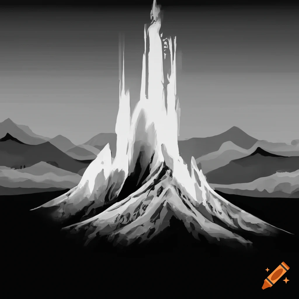 Communist propaganda minimalist burning hills poster